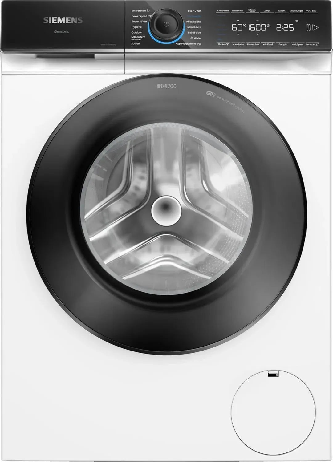 Siemens iQ700 Smarte Waschmaschine, 10 kg, 1600 UpM, Antiflecken, speedPack XL, Made in Germany