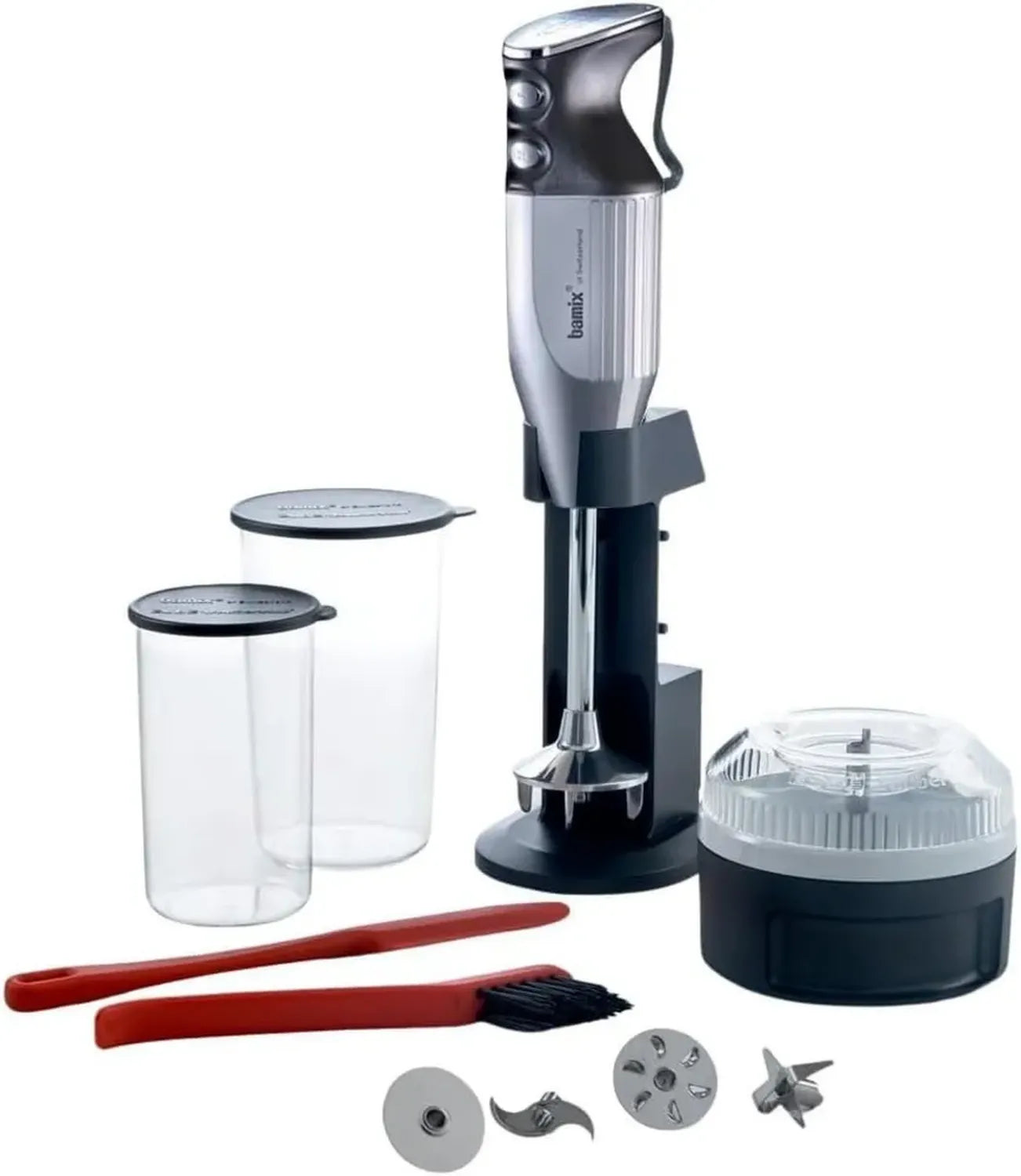 bamix Multifunktions-Stabmixer M350 MAXX, 300W, mit Zubehör, Chrom