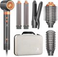 Webeauty 7-in-1 Heißluftstyler mit Doppelspannung, 110000 U/min, 25 m/s Haartrockner und Styler, automatische Lockenfunktion, 500 Millionen Ionen