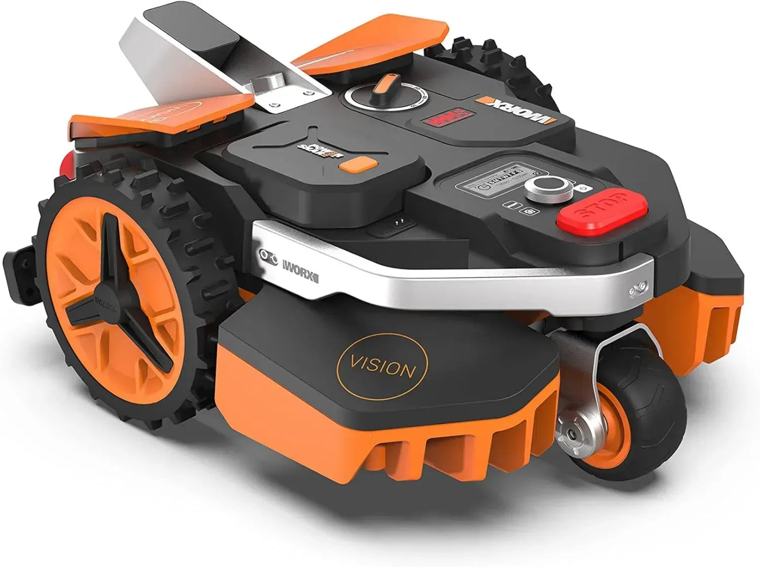 Intelligenter WORX Landroid Mähroboter M550 WR205E für bis zu 550m² Gärten, ohne Begrenzungskabel, mit WLAN, Bluetooth und KI-Hinderniserkennung