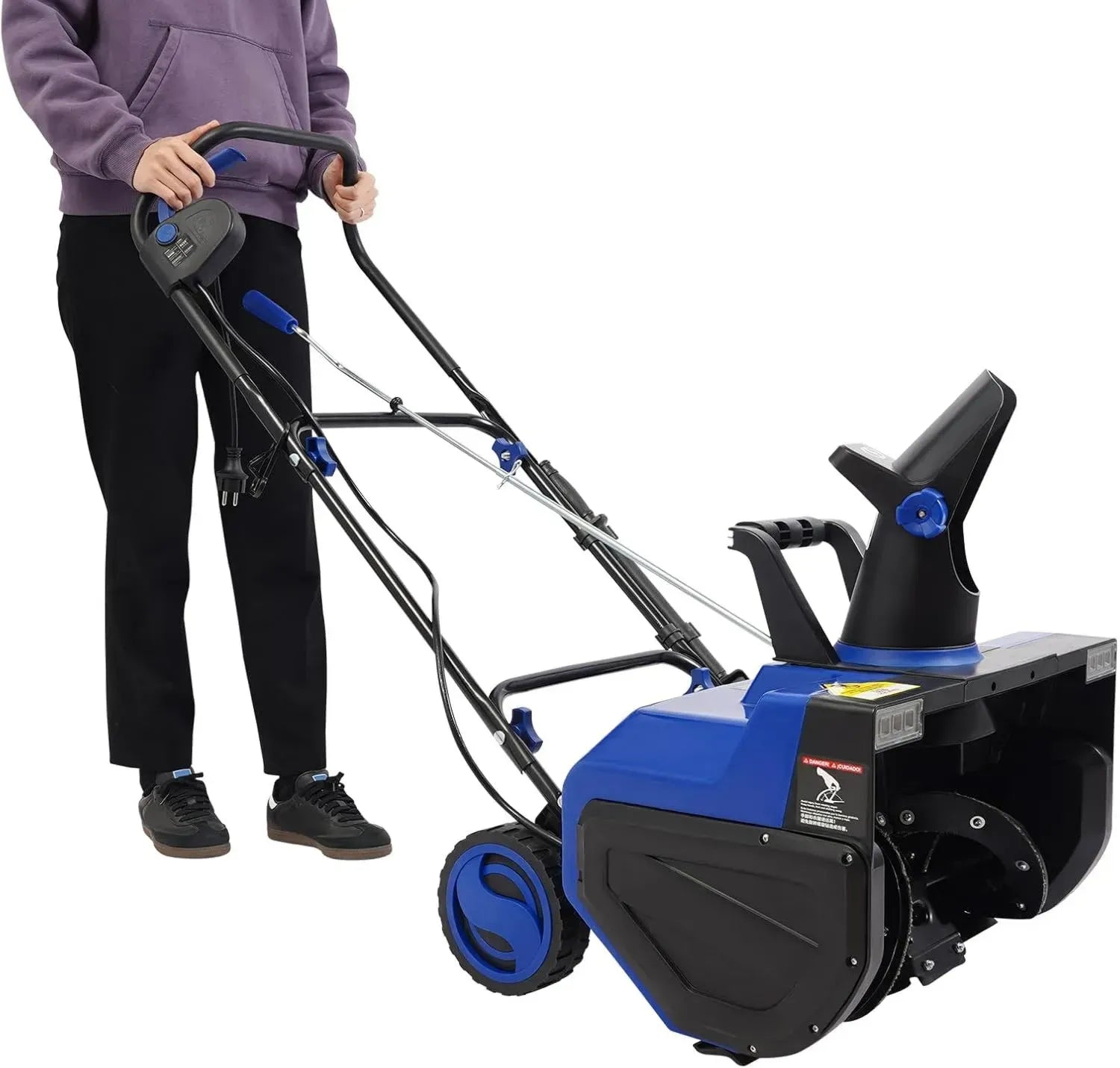 Leistungsstarke Elektro-Schneefräse 2400W, 56 cm Räumbreite, 33 cm Tiefe, 180° verstellbarer Auswurf