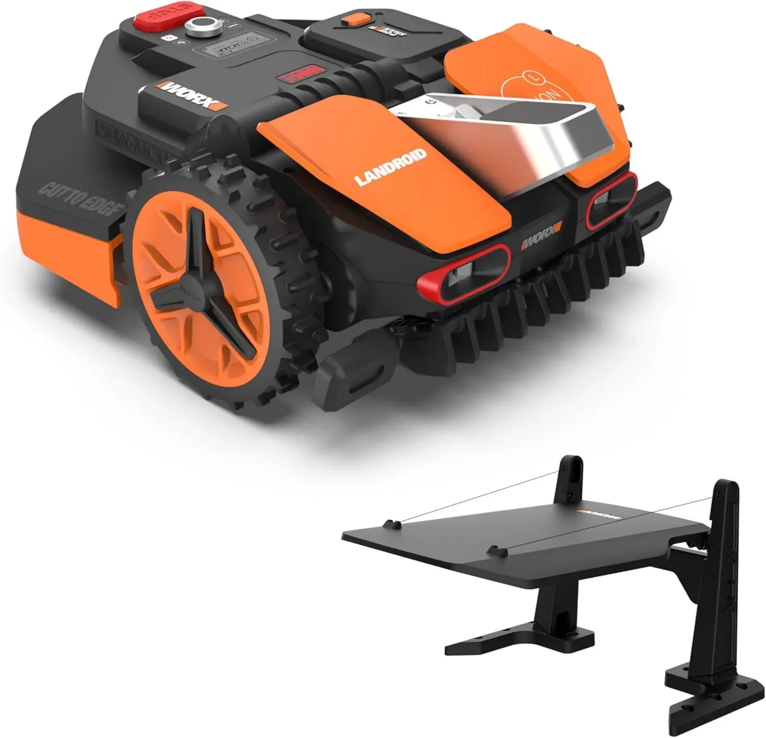 WORX Landroid Vision L1600 Mähroboter - Intelligentes Mähen bis 1600m² mit KI-Hindernisvermeidung und Igelschutz, inkl. Vision Garage