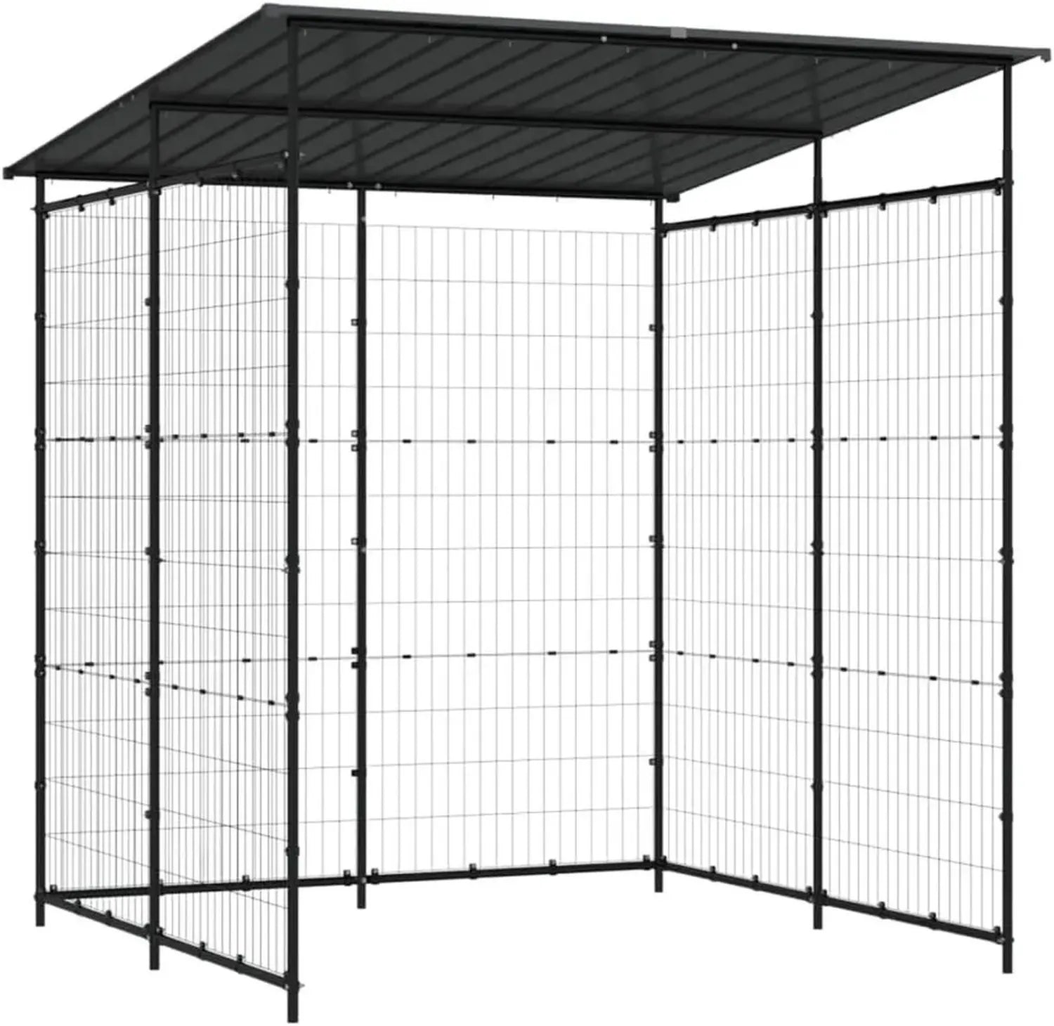 Fahrradunterstand aus Stahl 190x190x222 cm in Schwarz für sicheren Schutz