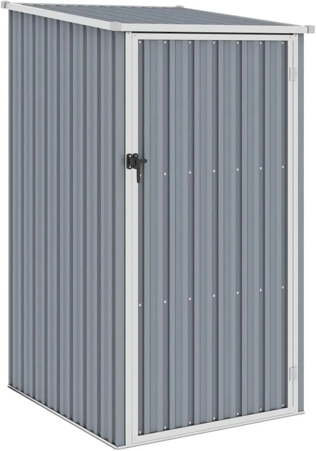 Tidyard Metall Garten-Geräteschuppen, Outdoor Schrank, Grau 87x98x159 cm, Verzinkter Stahl