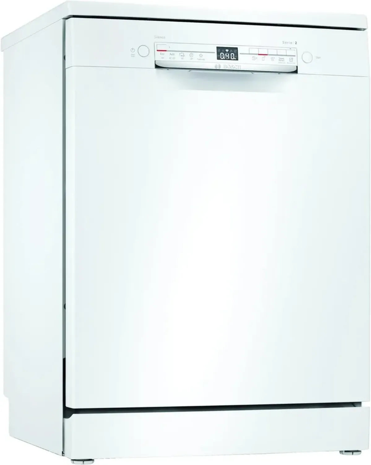 Bosch Serie 2 Geschirrspüler 60 cm, freistehend, Weiß, 92 kWh/100 Zyklen, 12 Maßgedecke, Extra Trocknen, leise, VarioBesteckkorb, Home Connect