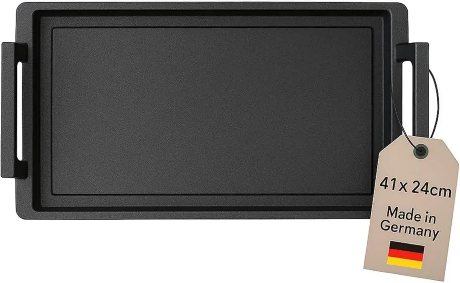 Teppanyaki Grillplatte 41x24 cm mit Antihaftbeschichtung, Seitengriffen und Induktionskompatibilität