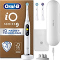 Oral-B iO Series 9 Plus Elektrische Zahnbürste mit 3 Bürstenköpfen, 7 Putzmodi, Reise-Etui, Weiß