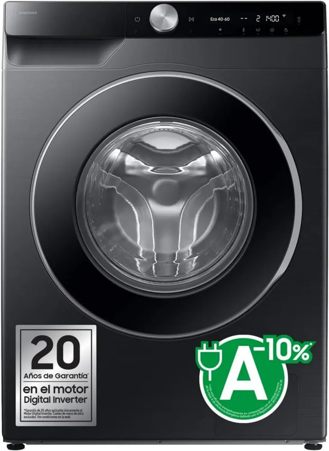 Samsung 9 kg Waschmaschine mit AI EcoBubble™ und SmartThings, Energieklasse A, Schwarz