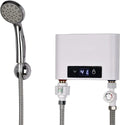 Elektronischer Boiler 3500W mit Duschset, 220V, Temperaturregelung 30-52°C, für Bad und Küche, Weiß