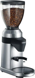 GRAEF CM800 Elektrische Kaffeemühle mit Edelstahl-Kegelmahlwerk und 40 Mahlstufen, Silber
