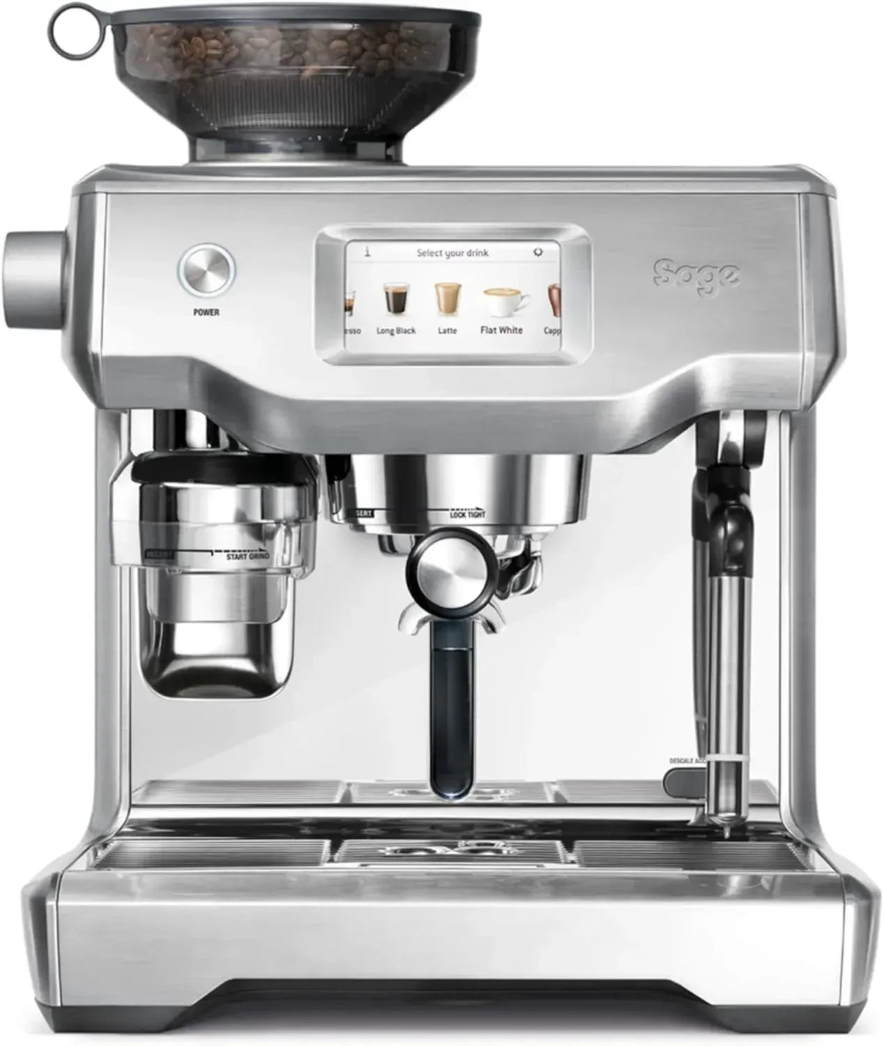 Sage Kaffeevollautomat Oracle Touch mit Milchaufschäumer in Edelstahl