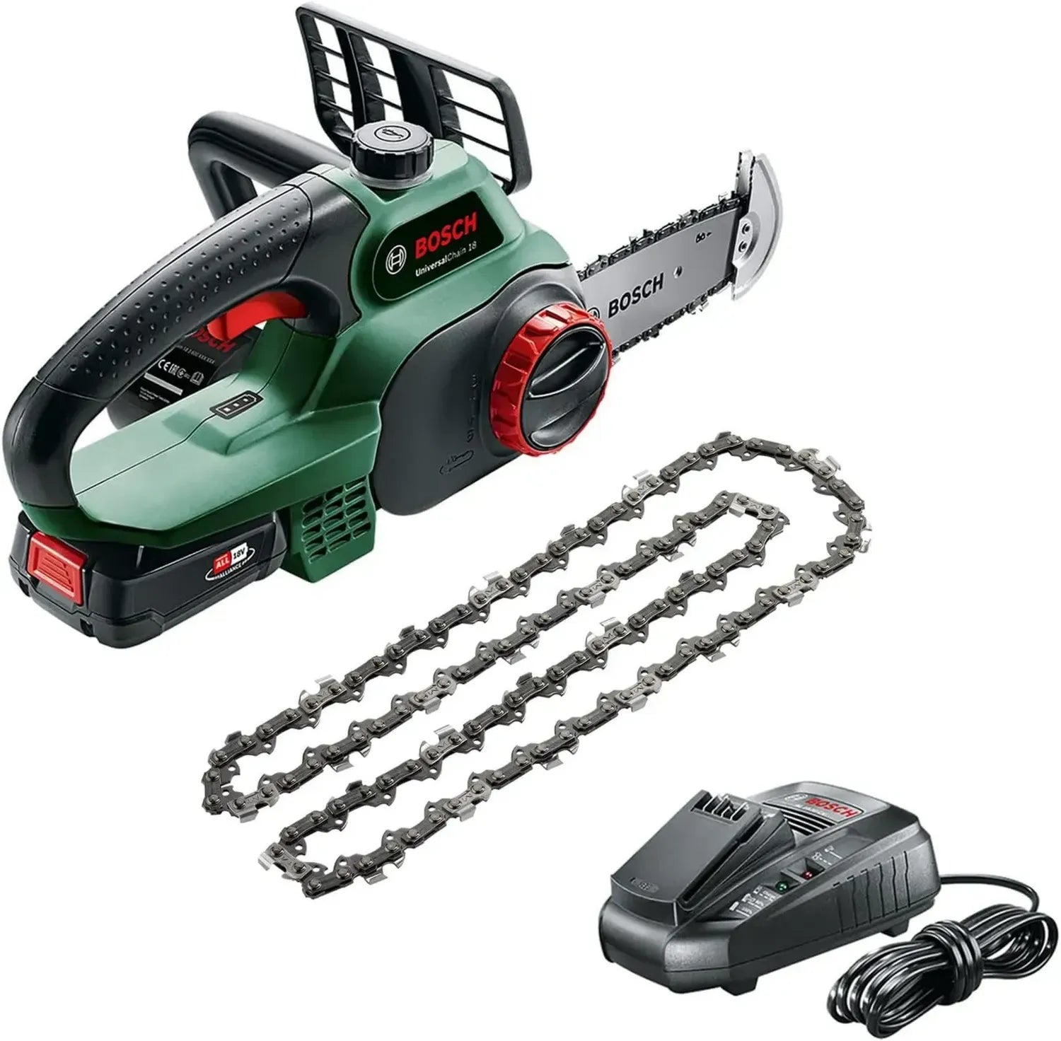 Bosch UniversalChain 18 Akku-Kettensäge Set inkl. Ersatzkette, 18V, 1 Akku