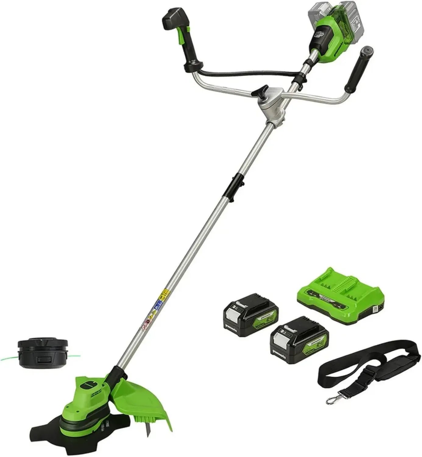 Greenworks 48V Akku-Freischneider Set mit bürstenlosem Motor und 38 cm Schnittbreite