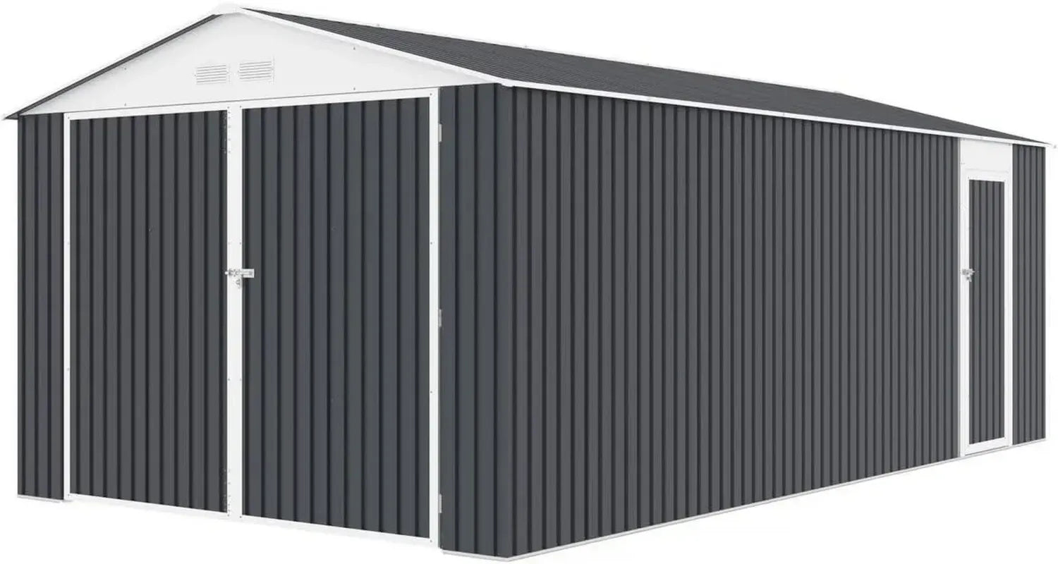 Metallgarage Houston 18,56 m² in Anthrazit - Robust und Geräumig