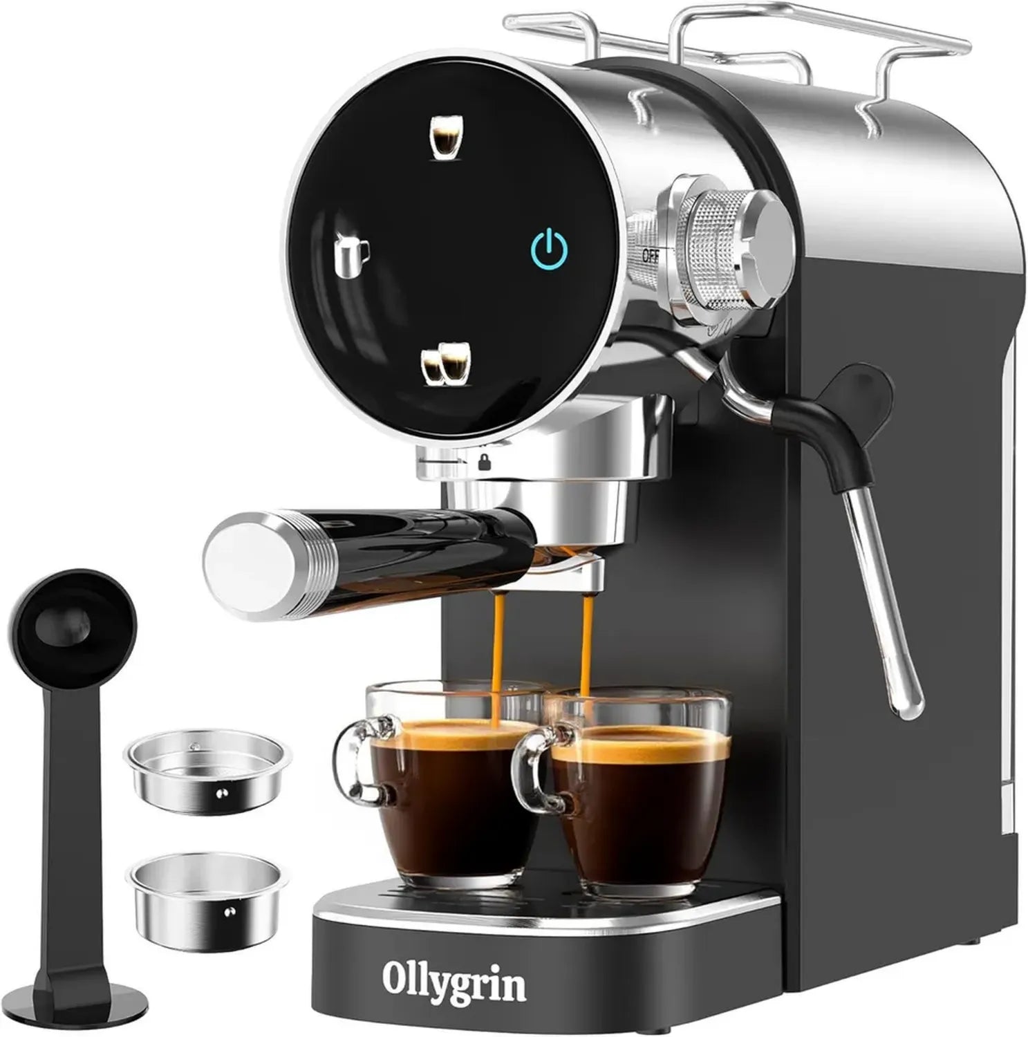 Professionelle Espressomaschine 20 Bar mit Milchaufschäumer, abnehmbarer Wassertank, Vorbrühfunktion - Perfekt für zuhause und Büro