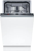 Bosch SPV2HMX42E Serie 2, Intelligenter Vollintegrierter Geschirrspüler, 45 cm, Besteckschublade, Extra-Trockenfunktion, Höhenverstellbarer Oberkorb, Leiser Motor, aquaStop Schutz
