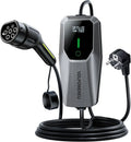 Typ 2 EV Ladekabel, 3.6kW, 5m, LED-Anzeige, Tragbares Ladegerät, IP65, EU-Schuko