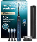 Philips Sonicare DiamondClean 9000 Schallzahnbürste mit 4 C3 Premium Plaque Defense-Bürstenköpfen, Aquamarin