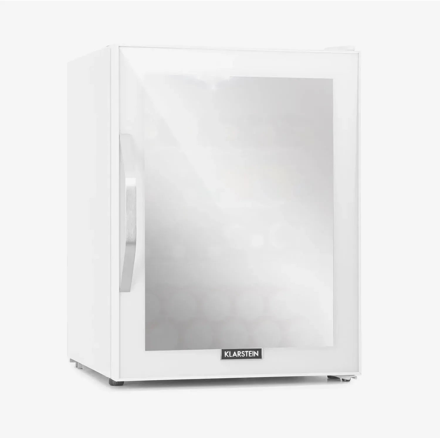 Klarstein 60L Mini Kühlschrank mit Glastür und Verstellbaren Regalen, Leiser Getränkekühler für Zimmer
