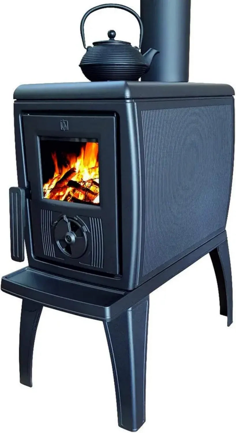 Plamen Trenk Gusskaminofen mit Kochplatte, 8,9 kW, Energieklasse A+