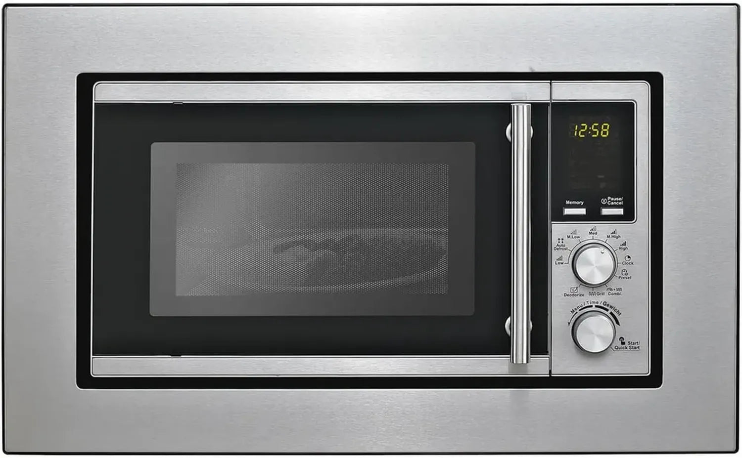 EBM-G 880E 34.6 cm Mikrowelle mit Grill, 900 W, Edelstahl-Innenraum