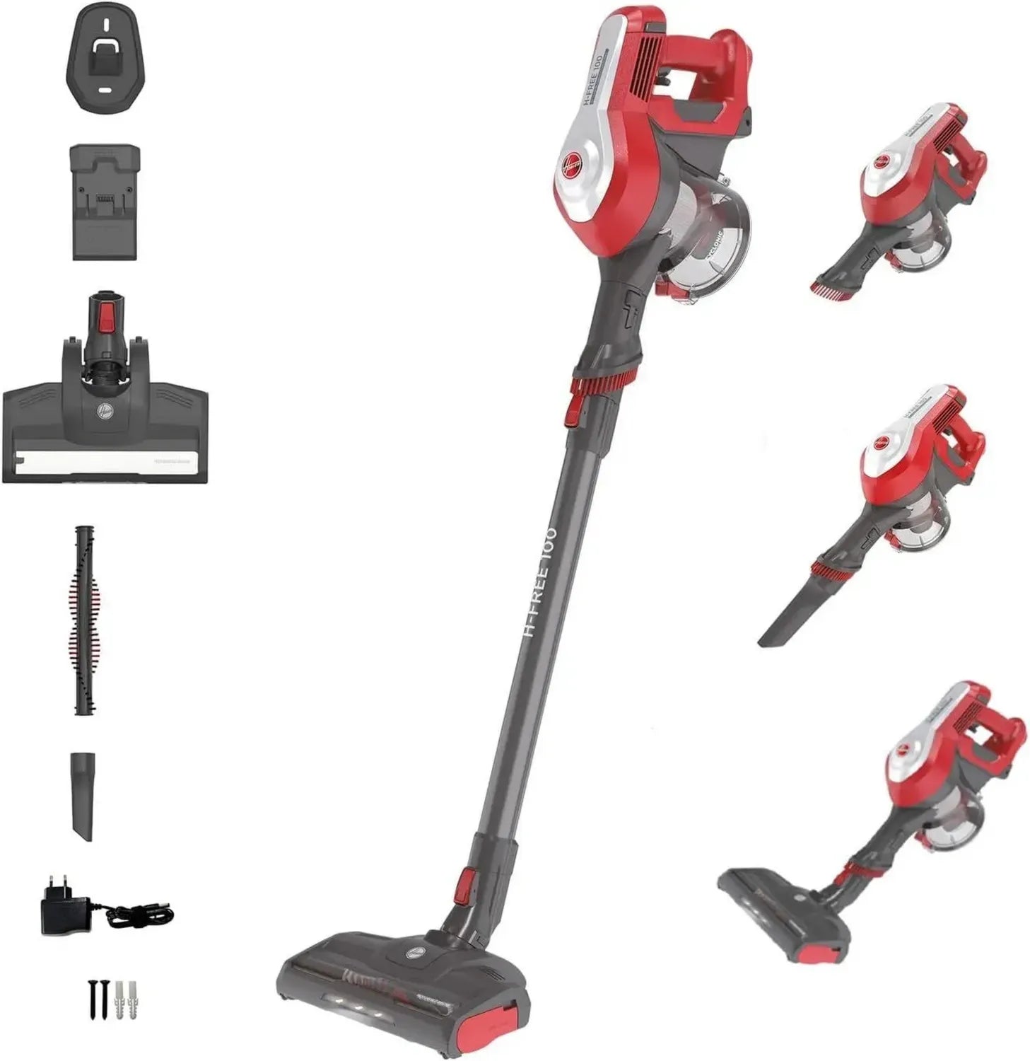 Hoover Kabelloser Akku-Staubsauger H-Free 100 mit LED-Licht, XL Staubbehälter & 40 Min. Laufzeit