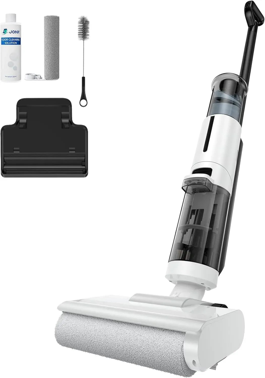 Kabelloser Nass-Trockensauger JONR ED12 Lite mit Akku, 3-in-1 Wisch- und Saugfunktion, Selbstreinigung, ideal für Tierhaare und Hartböden, Anti-Verwicklungs-Technologie