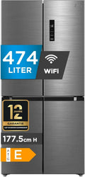 Midea Multi Door Kühlschrank 474L, NoFrost, Inverter, AllAround Cooling, Energieklasse E