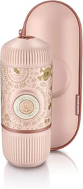 WACACO Nanopresso Handbetriebene Espressomaschine mit Schutzhülle, Reise-Kaffeebereiter, Dunkel Pink