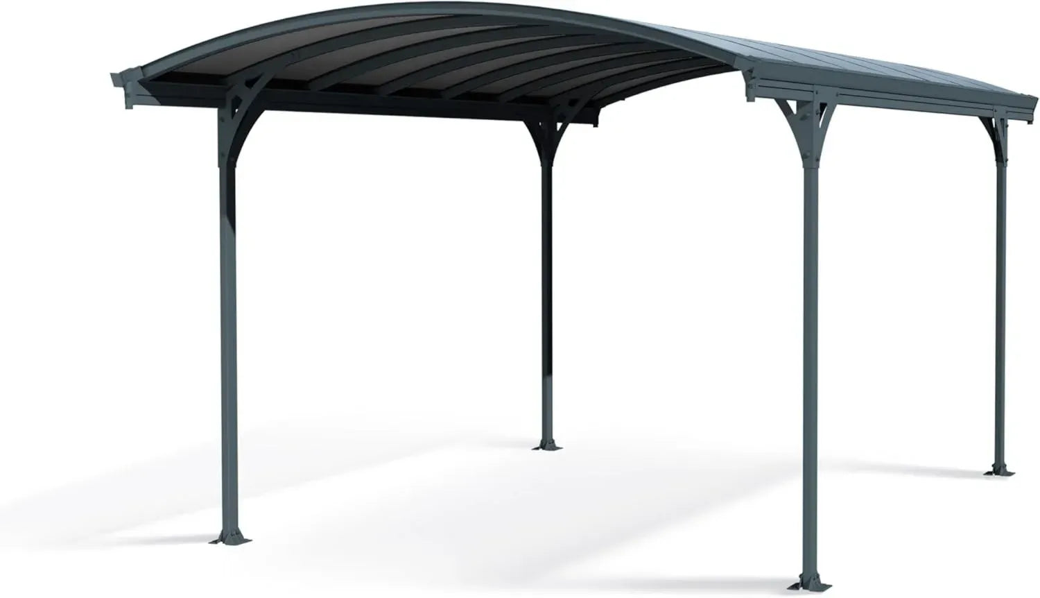 Canopia by Palram Vitoria Einzelcarport 501 x 291 cm, Polycarbonat-Dach, Anthrazit, rostfreies Aluminium