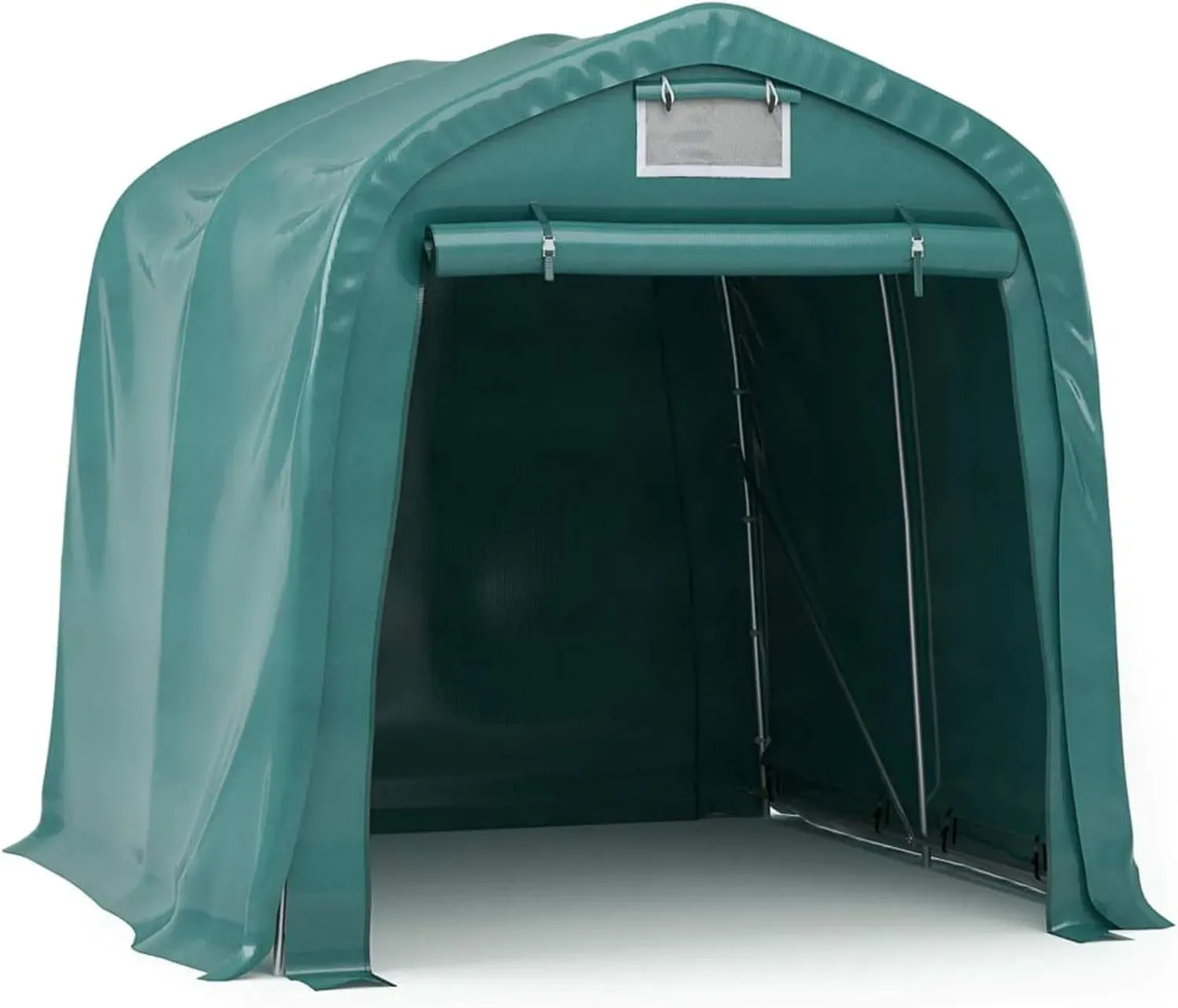 Kavolet Wasserdichte Carport-Garagenzelt 1,6x2,4 m für Auto und Motorrad mit PVC-Plane und Stahlrohrrahmen, Grün
