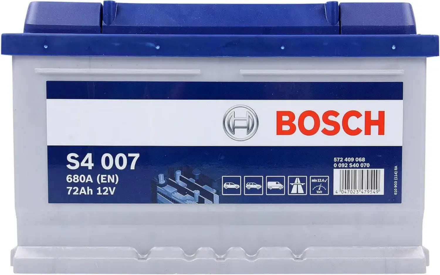 Bosch S4 S4007 Autobatterie 72Ah 680A Leistungsstark