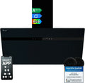 KKT Kolbe 90 cm Kopffrei-Wandhaube mit WLAN und RGBW-LED, 782 m³/h, Edelstahl und schwarzes Glas, SensorTouch