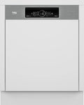 Beko BDSN36550XP 60 cm Geschirrspüler, teilintegriert, 15 Maßgedecke, 6 Programme, PowerIntense & SilentWash