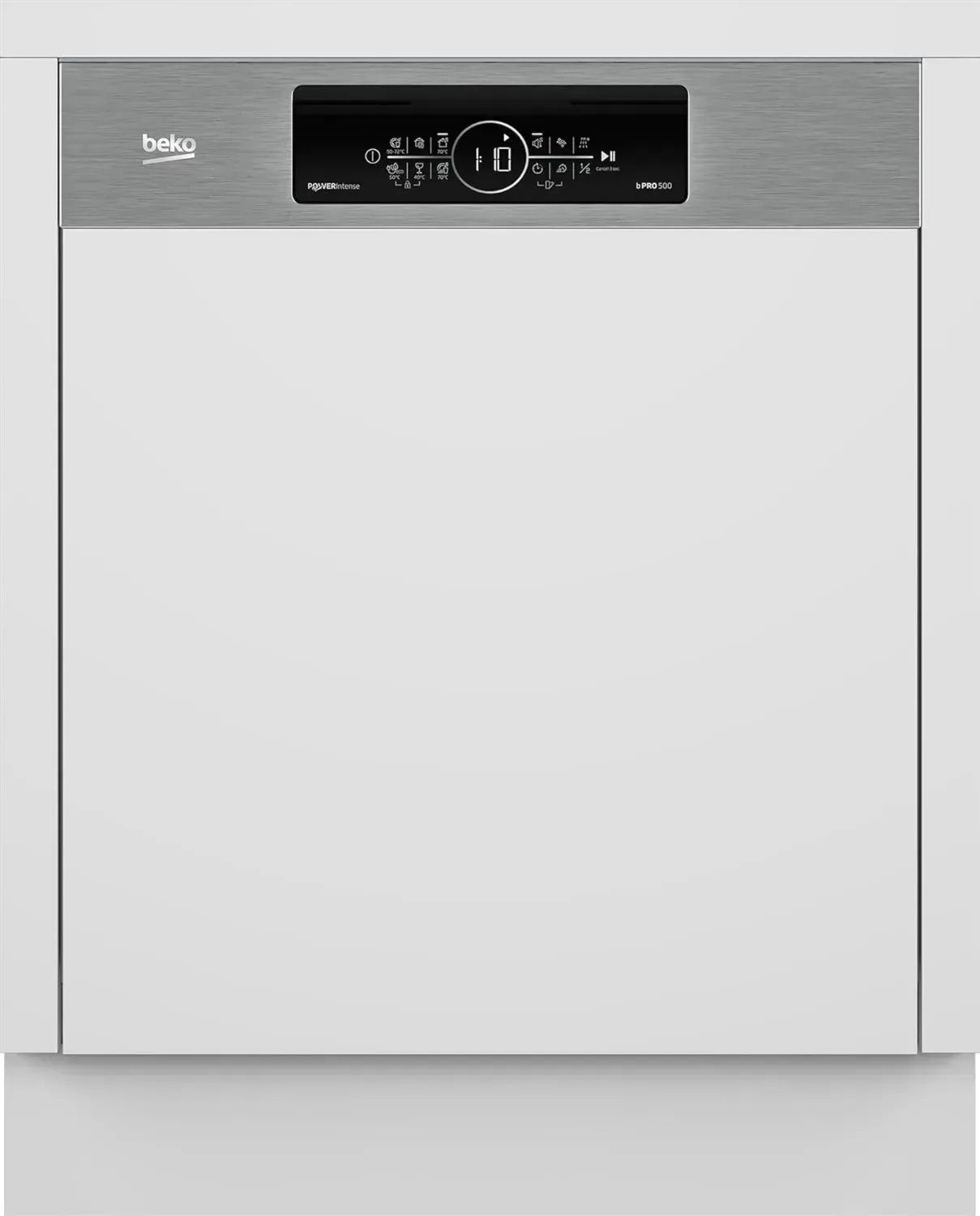 Beko BDSN36550XP 60 cm Geschirrspüler, teilintegriert, 15 Maßgedecke, 6 Programme, PowerIntense & SilentWash