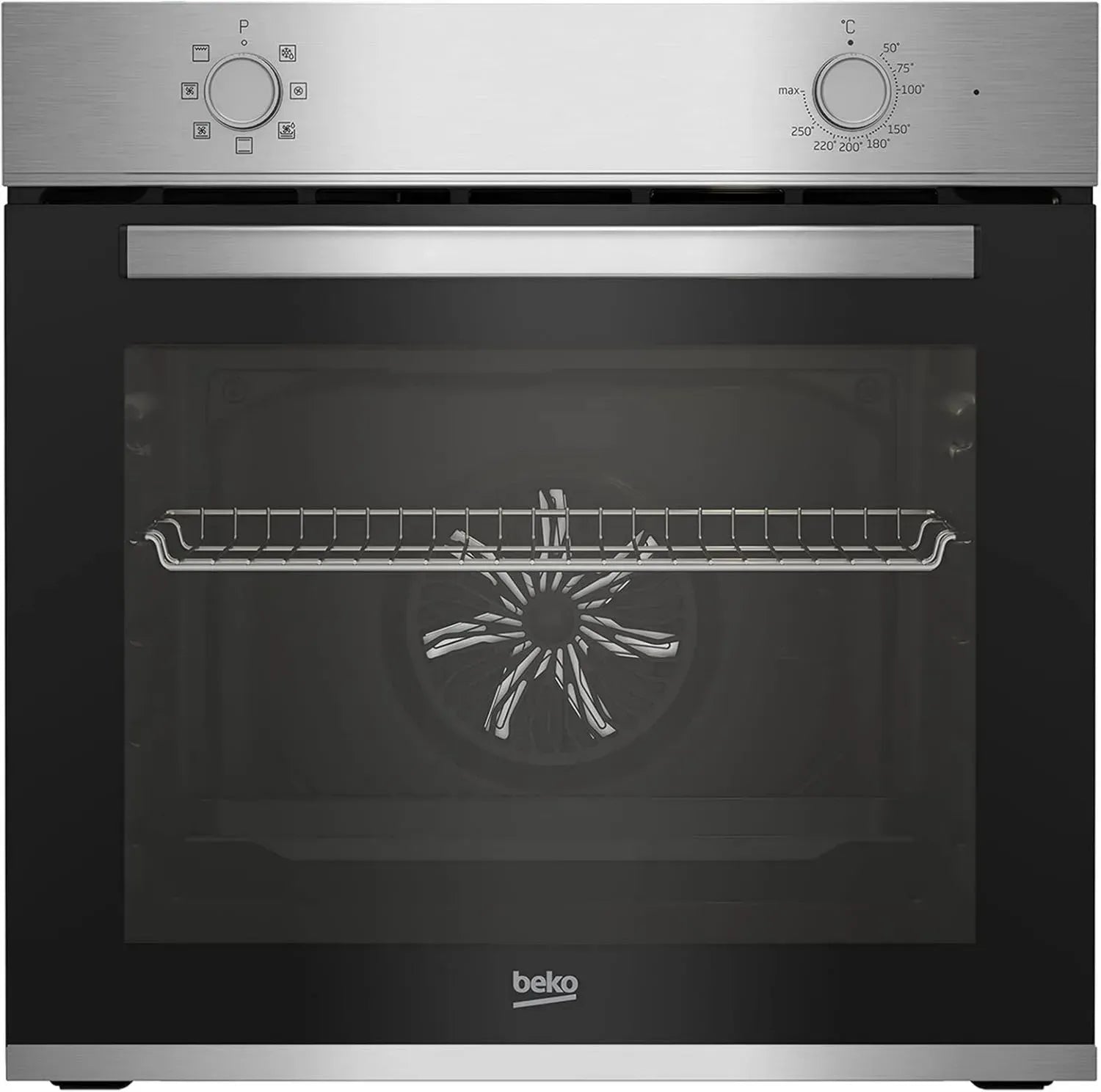 Beko BBIE12000X Einbaubackofen, 66L, Multifunktion mit 5 Heizarten, AeroPerfect & SteamShine+