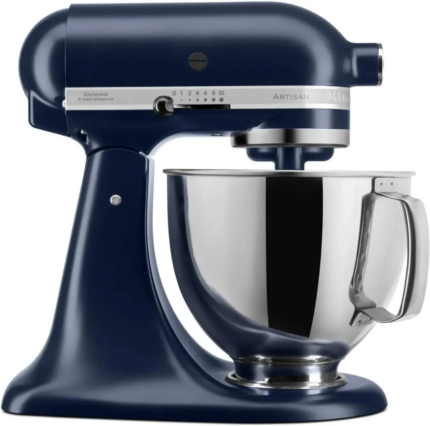 KitchenAid Küchenmaschine Artisan - Multifunktionaler Mixer mit Edelstahlzubehör, 4.8L, Tintenblau