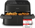 Philips Airfryer 1000 Series - Flexibler Korb, 7,1 L Kapazität, RapidAir-Technologie, 10 Programme, bis zu 90% weniger Fett, kompaktes Design, Rezept-App Unterstützung (NA154/00)
